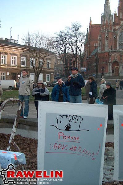 2005 12 11 Protest przeciwko planom przebudowy fortu 31 św. Benedykt.