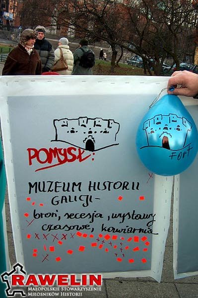 2005 12 11 Protest przeciwko planom przebudowy fortu 31 św. Benedykt.