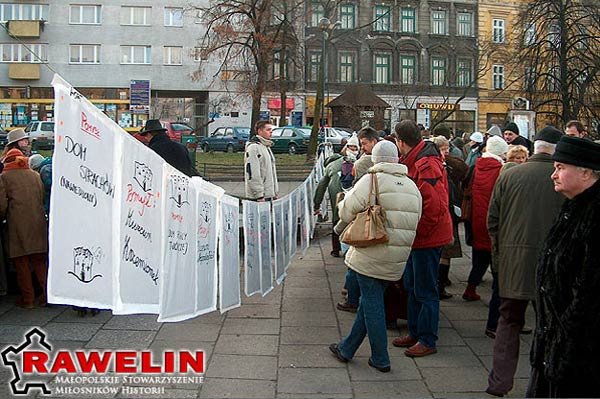 2005 12 11 Protest przeciwko planom przebudowy fortu 31 św. Benedykt.